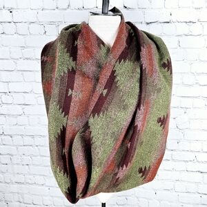 Knit aztec print infinity scarf